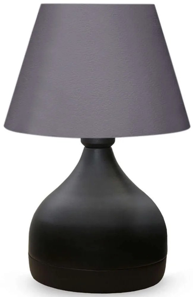 Φωτιστικό Επιτραπέζιο Hubert 0123713 22x14x32cm 1xE27 15W Grey-Black Megapap Metal, Fabric