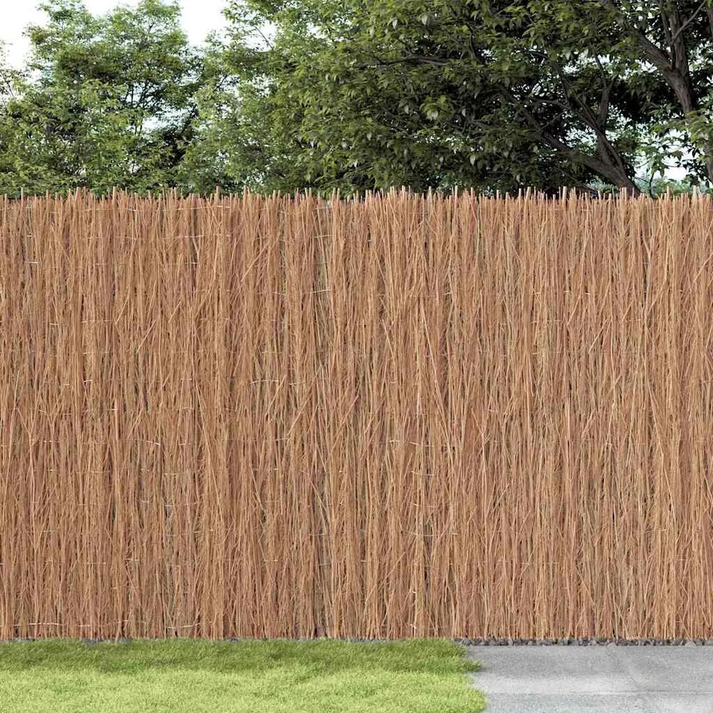 vidaXL Φράχτης από κλαδιά Καφέ 400 x 150 cm Ξύλινη Τρίχα