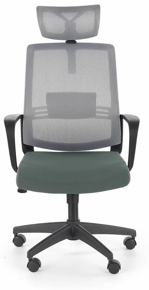 Καρέκλα γραφείου Houston 498, Γκρι, 113x62x65cm, 11 kg, Με ρόδες, Με μπράτσα, Μηχανισμός καρέκλας: Κλίση | Epipla1.gr
