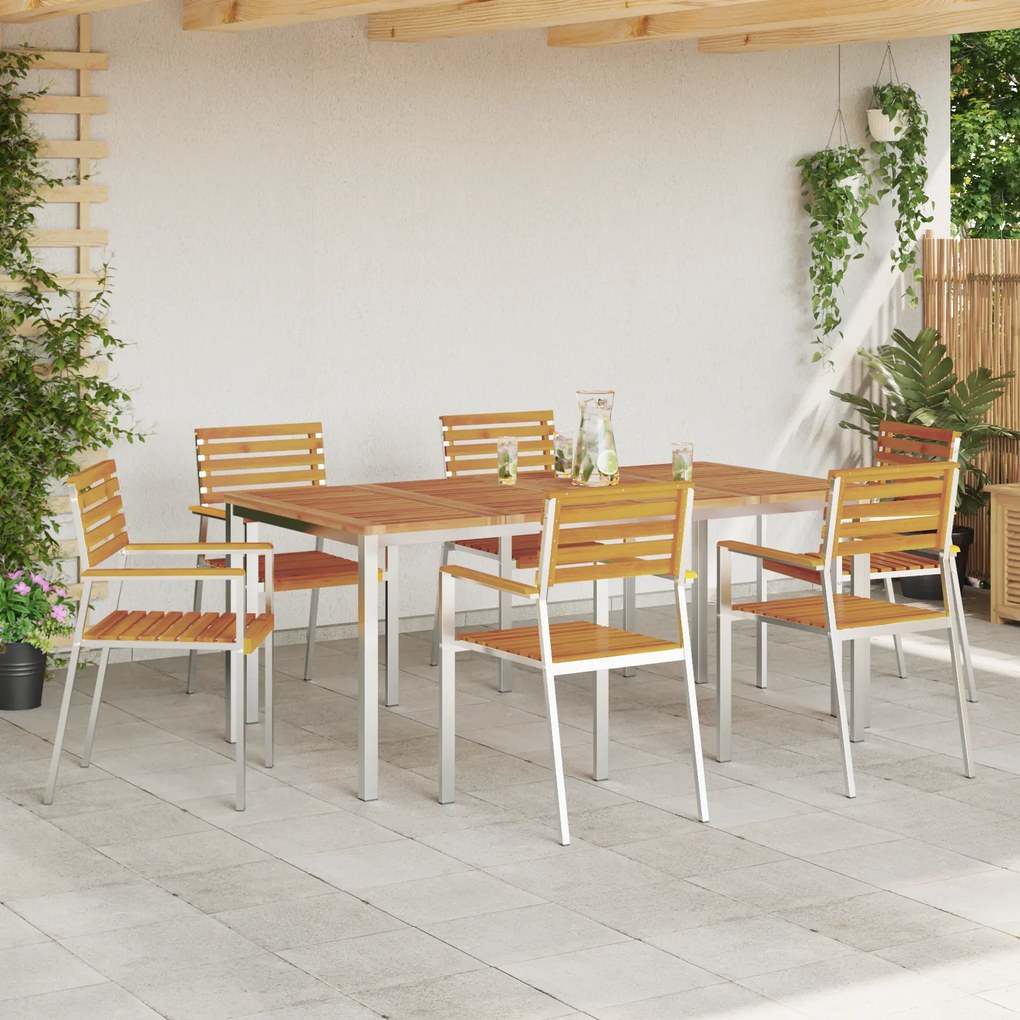 vidaXL Σετ Τραπεζαρίας Κήπου 7 pcs