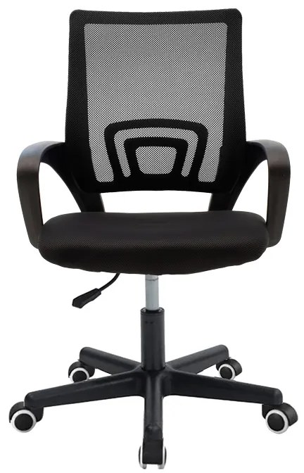 Καρέκλα γραφείου Berto II pakoworld με ύφασμα mesh σε μαύρη απόχρωση 60x48x85-95εκ