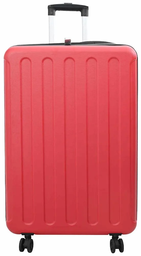 vidaXL Βαλίτσα με κλειδαριά Κόκκινο 50 x 30 x 76 εκ. ΑΒΣ Πλαστικό