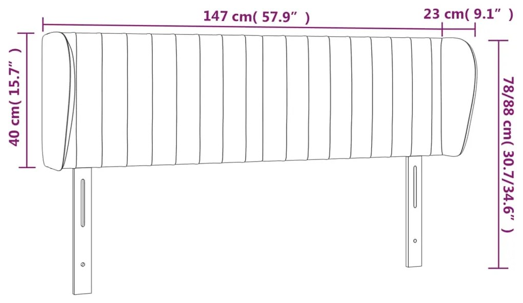 ΚΕΦΑΛΑΡΙ ΜΕ ΠΤΕΡΥΓΙΑ TAUPE 147 X 23 X 78/88 ΕΚ. ΥΦΑΣΜΑΤΙΝΟ 3117384