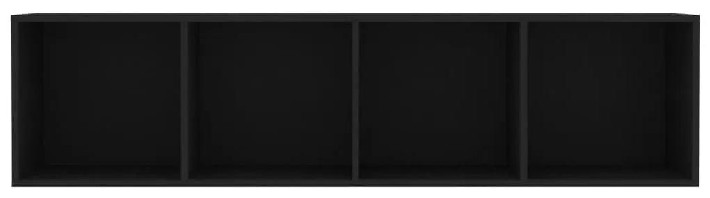 Βιβλιοθήκη/Έπιπλο Τηλεόρασης Μαύρο 143 x 30 x 36 εκ. - Μαύρο
