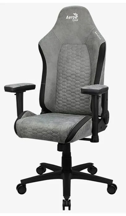 Καρέκλα Παιχνιδιού Aerocool Crown AeroSuede Μαύρο Γκρι
