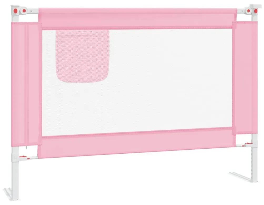 Μπάρα Κρεβατιού Προστατευτική Ροζ 90 x 25 εκ. Υφασμάτινη - Ροζ