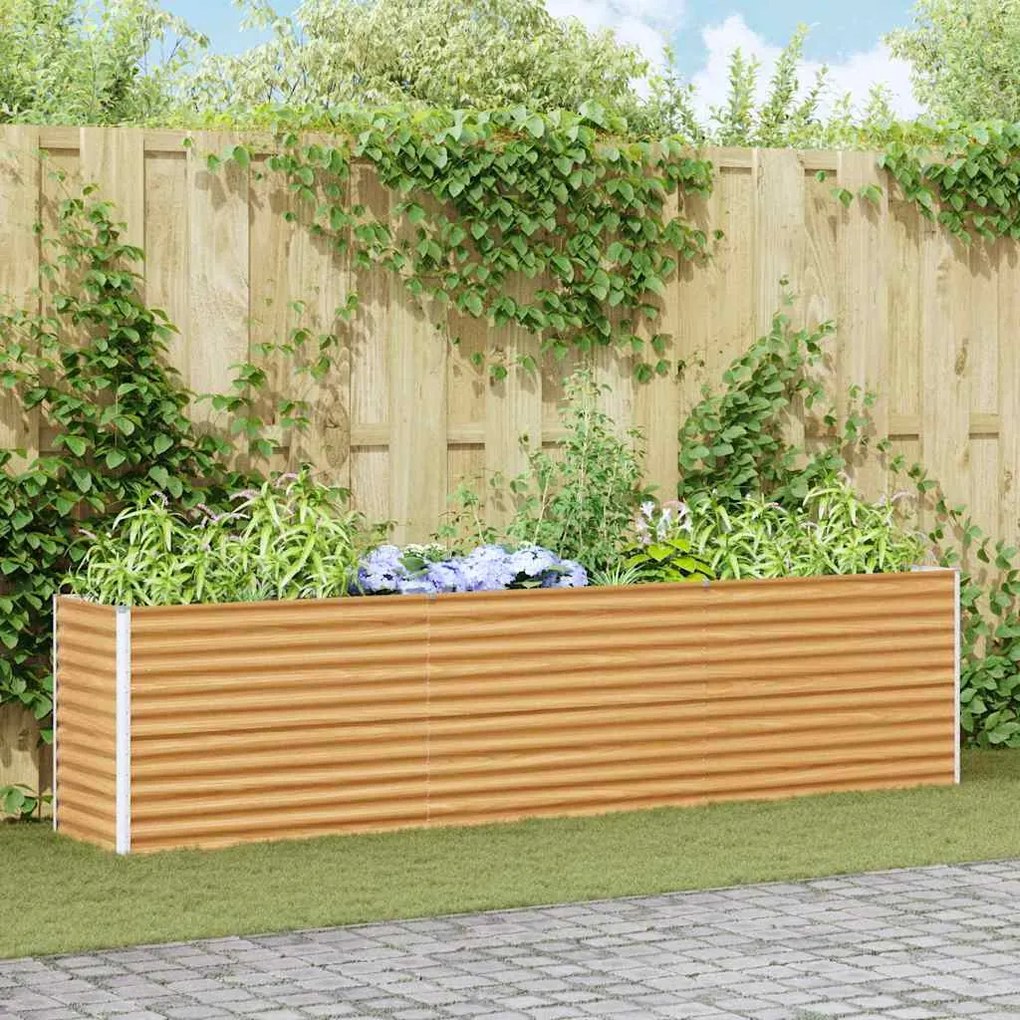 vidaXL Υπερυψωμένη Ζαρντινιέρα 290 x 50 x 68 εκ. Επικαλυμμένος Χάλυβας