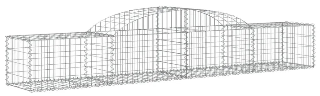 vidaXL Συρματοκιβώτια Τοξωτά 7 τεμ. 300x50x40/60 εκ. Γαλβαν. Ατσάλι