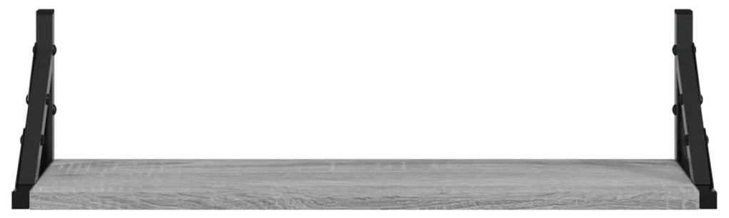 vidaXL Ράφια Τοίχου 2 τεμ. Γκρι Sonoma 60 x 15 x 15,5 εκ.