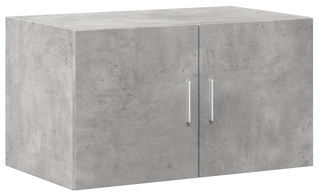 vidaXL Ραφιέρα με Ντουλάπια Γκρι Σκυροδέμ. 70x42,5x225 εκ. Επεξ. Ξύλο
