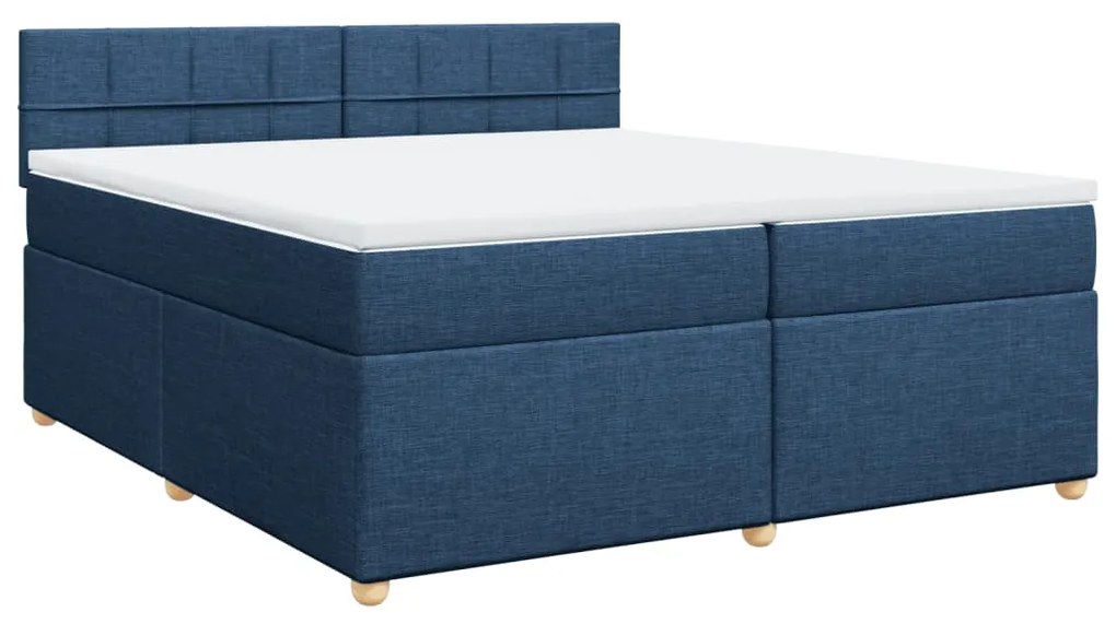 ΚΡΕΒΑΤΙ BOXSPRING ΜΕ ΣΤΡΩΜΑ ΜΠΛΕ 200X200 ΕΚ. ΥΦΑΣΜΑΤΙΝΟ 3289093