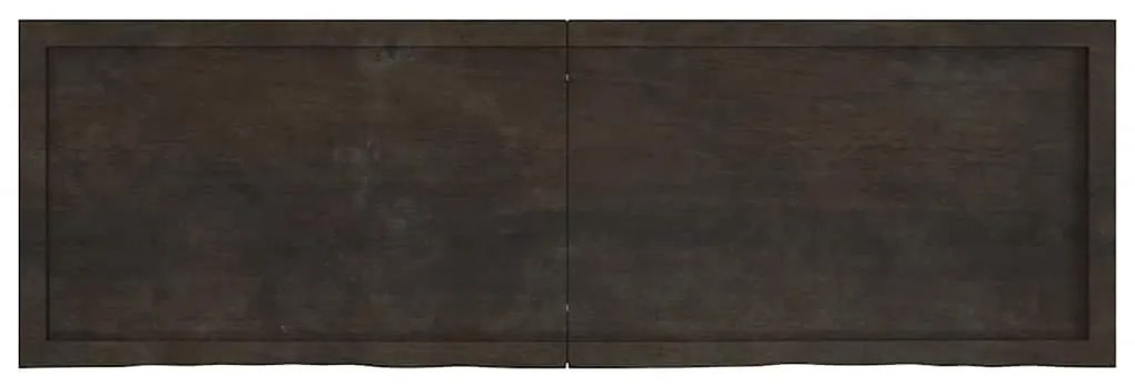 vidaXL Ράφι Τοίχου Σκούρο Καφέ 160x50x(2-6) εκ. Επεξ. Μασίφ Ξύλο Δρυός
