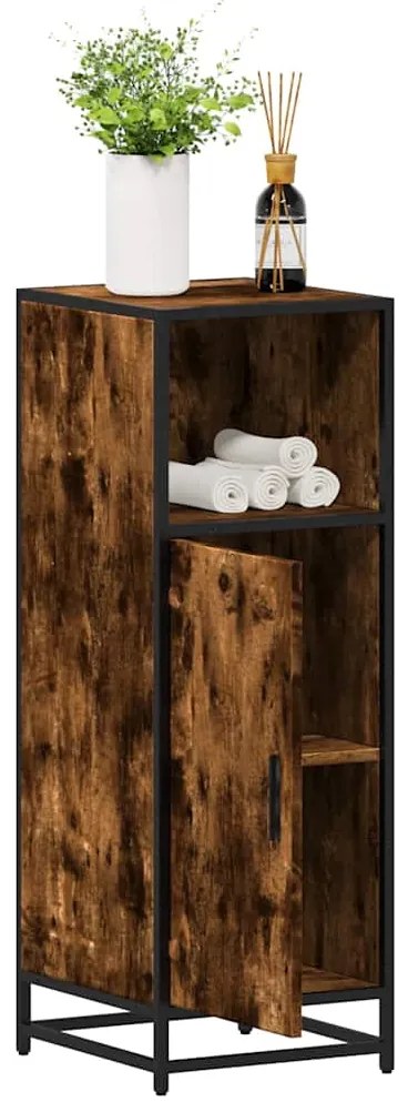 Ντουλάπι μπάνιου καπνιστή βελανιδιά 35x37,5x100 cm