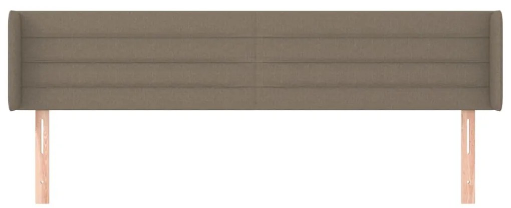 Κεφαλάρι με Πτερύγια Taupe 163x16x78/88 εκ. Υφασμάτινο - Μπεζ-Γκρι