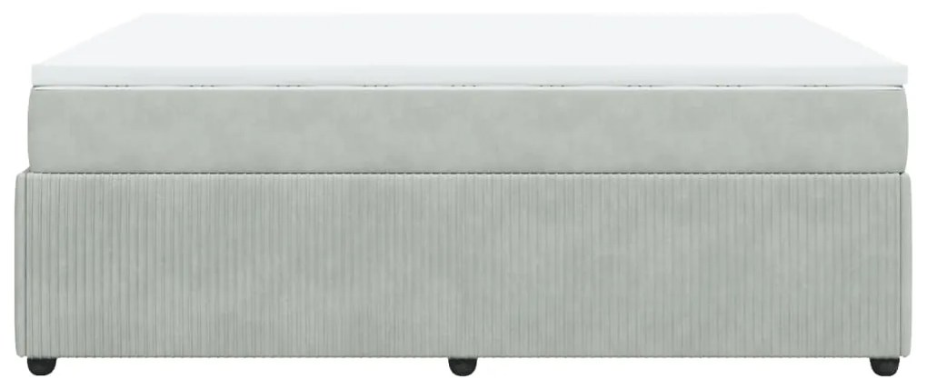 ΚΡΕΒΑΤΙ BOXSPRING ΜΕ ΣΤΡΩΜΑ ΑΝΟΙΧΤΟ ΓΚΡΙ 160X200 ΕΚ. ΒΕΛΟΥΔΙΝΟ 3285650