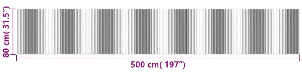 Χαλί Ορθογώνιο Καφέ 80 x 500 εκ. Μπαμπού - Καφέ