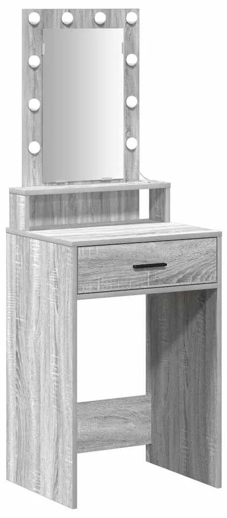 vidaXL Τραπέζι περιποίησης Γκρι 50 x 41 x 140 εκ. Επεξεργασμένο ξύλο