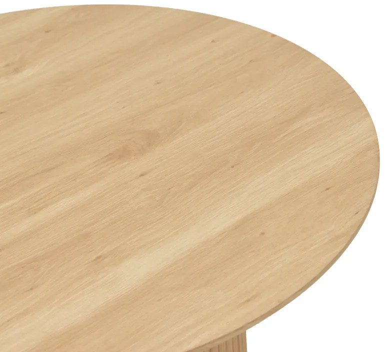 Τραπέζι σαλονιού Opols pakoworld mdf σε  φυσική απόχρωση Φ90x42εκ