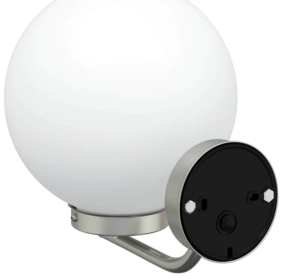 vidaXL Φωτιστικό Τοίχου Για Εξωτερικούς Χώρους Ασημί 29 x 25 x 33 εκ.