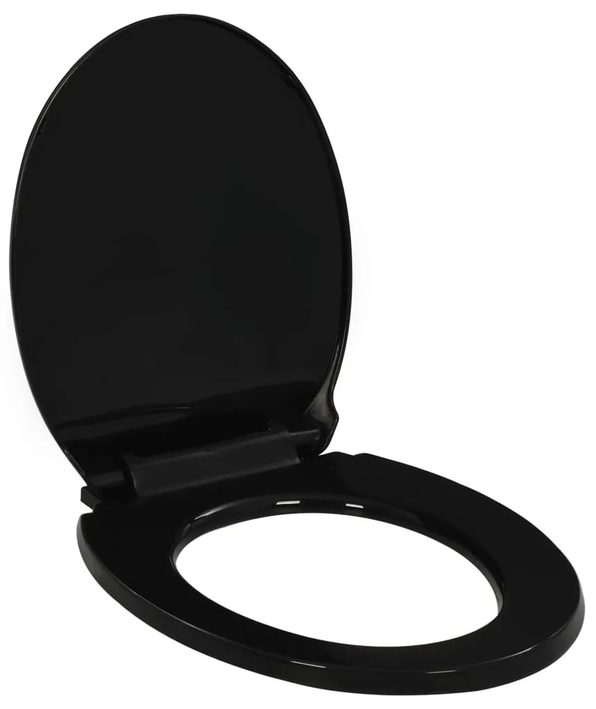 vidaXL Κάλυμμα Λεκάνης με Soft Close &amp; Quick Release Μαύρο