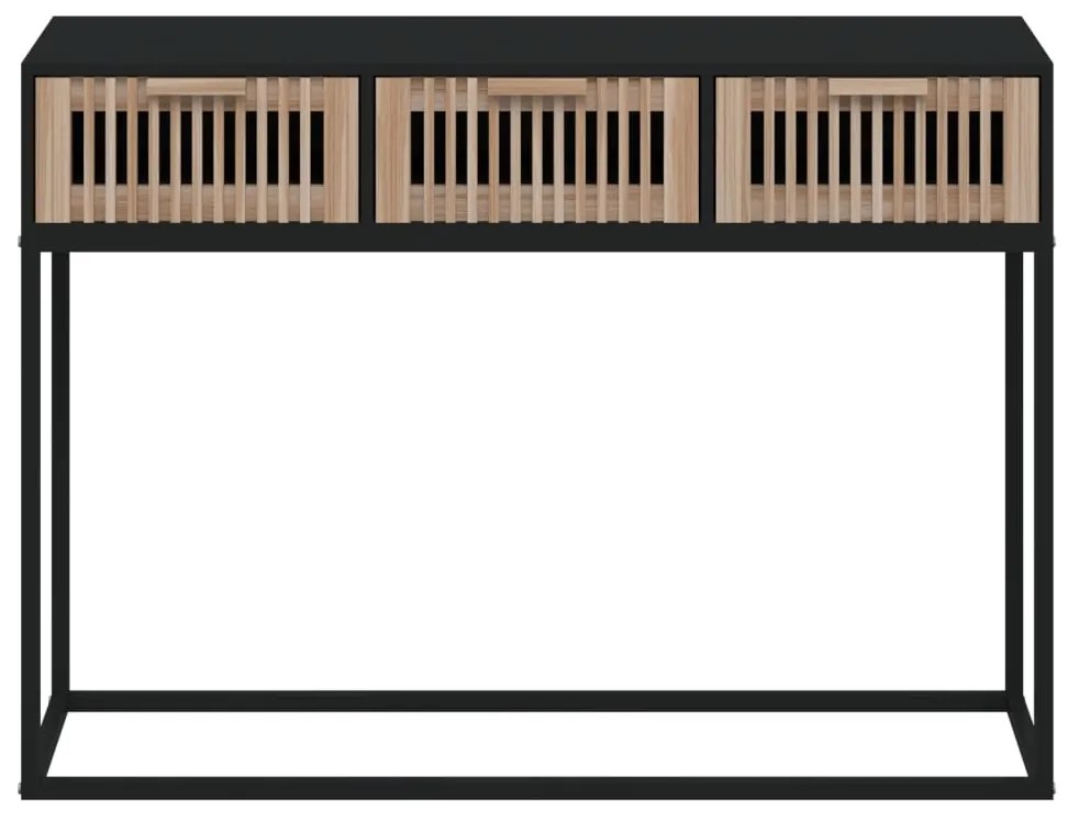 ΤΡΑΠΕΖΙ ΚΟΝΣΟΛΑ ΜΑΥΡΟ 105X30X75 ΕΚ ΕΠΕΞΕΡΓΑΣΜΕΝΟ ΞΥΛΟ / ΣΙΔΗΡΟΣ 352107