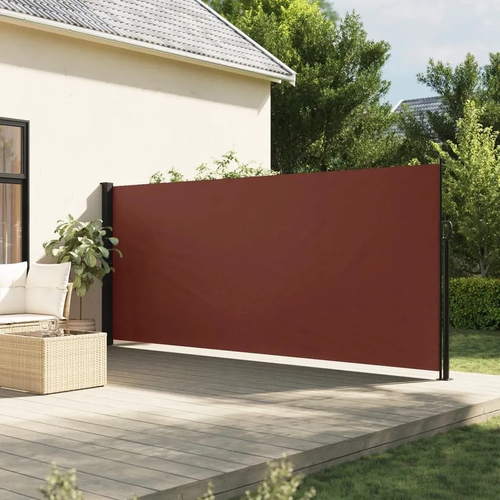 Σκίαστρο Πλαϊνό Συρόμενο Καφέ 180 x 300 εκ. - Καφέ