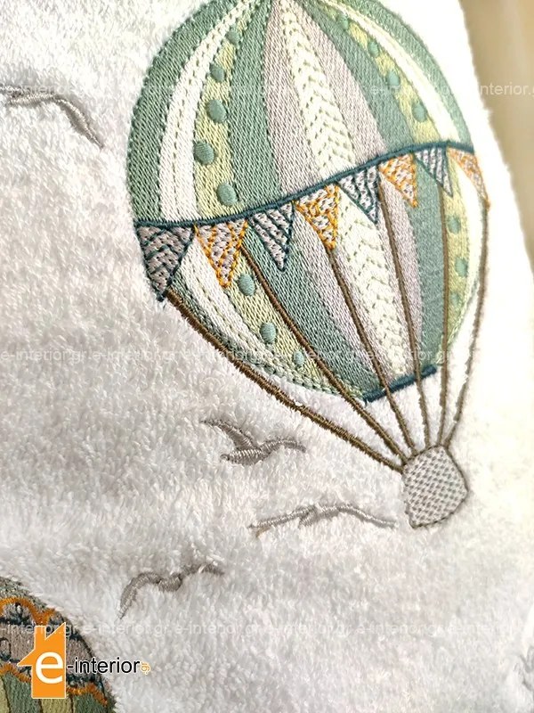 Σετ βρεφικές πετσέτες 2 τμχ - Hot Air Balloon Green 108109009