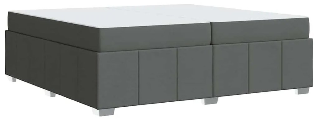 vidaXL Σκελετός Κρεβατιού Σκούρο γκρι 200 x 200 cm ύφασμα