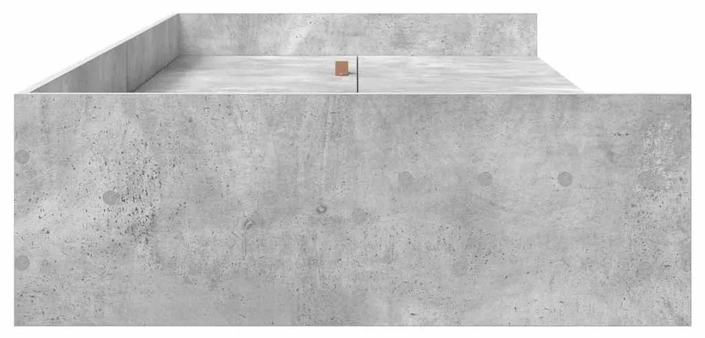 vidaXL Σκελετός Κρεβατιού με κεφαλάρι Σκυρόδεμα Γκρι 100 x 200 cm