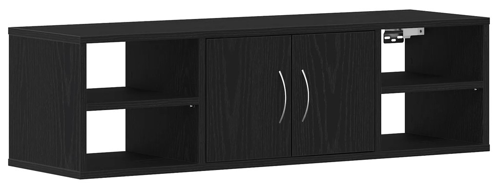 vidaXL Επιτοίχια Ράφα Μαύρη Δρυς 140x41x75 εκ. Επεξεργασμένο Ξύλο