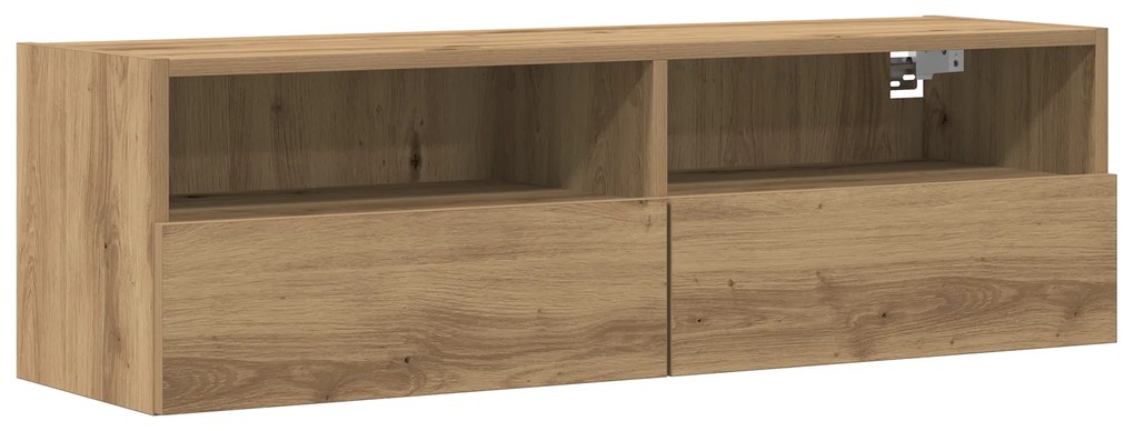 vidaXL Ντουλάπια τοίχου TV 2 τεμ Καρυδιά 100x30x30 εκ Επεξεργασμένο ξύλο
