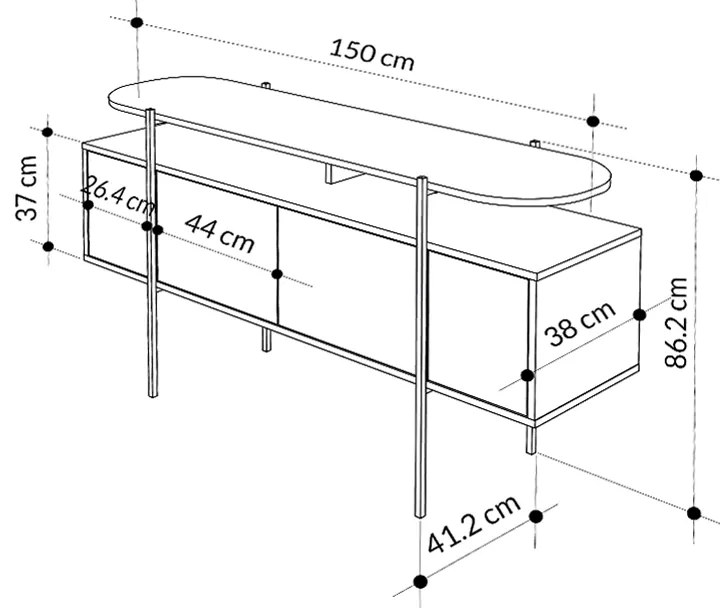 ΜΠΟΥΦΕΣ HANLEY MEGAPAP ΧΡΩΜΑ ΜΑΥΡΟ ΕΦΕ ΜΑΡΜΑΡΟΥ 150X38X86,2ΕΚ.