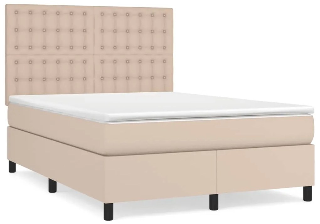 ΚΡΕΒΑΤΙ BOXSPRING ΜΕ ΣΤΡΩΜΑ ΚΑΠΟΥΤΣΙΝΟ 140X200ΕΚ.ΑΠΟ ΣΥΝΘ.ΔΕΡΜΑ 3142850