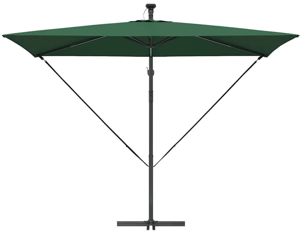 vidaXL Ομπρέλα Cantilever Banana Πράσινο 294 x 200 x 254 εκ.