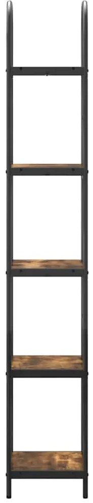 vidaXL Ράφι Βιβλίων Καπνιστή δρυς 40 x 30 x 183 εκ Επεξεργασμένο ξύλο