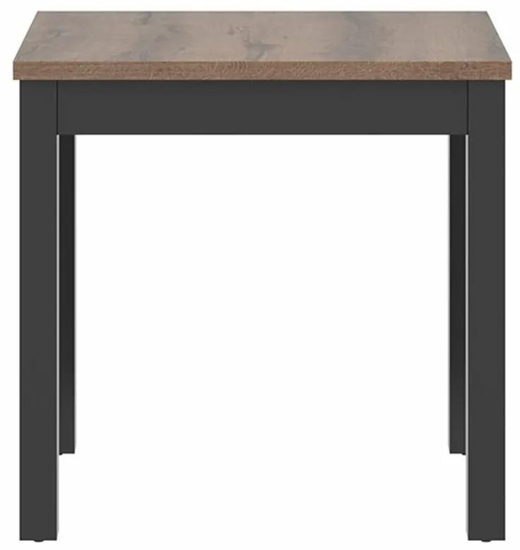 Τραπέζι Boston 449, Μαύρο, Monastery δρυς, 77x80x80cm, Πλαστικοποιημένη μοριοσανίδα | Epipla1.gr