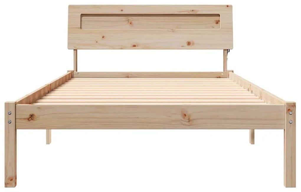 vidaXL Σκελετός Κρεβατιού Καφέ 100 x 200 cm Μασίφ ξύλο πεύκου