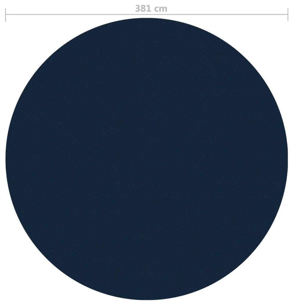 vidaXL Κάλυμμα Πισίνας Ηλιακό Μαύρο/Μπλε 381 εκ. από Πολυαιθυλένιο