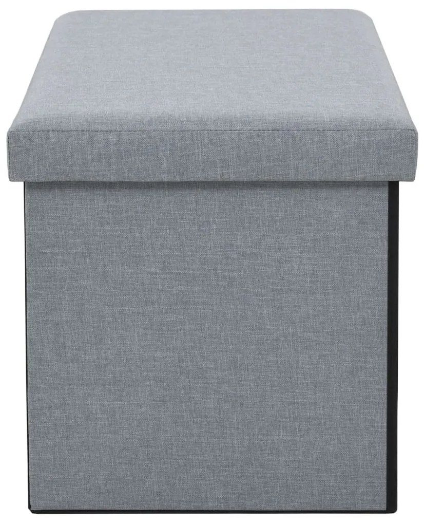 vidaXL Πάγκος Αποθήκευσης Ανοιχτό Γκρι 76x38x38 εκ. Συνθετικό Λινό