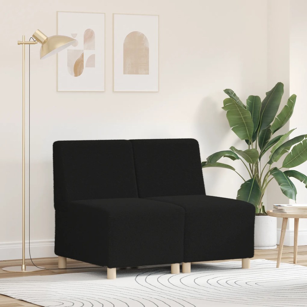 vidaXL Καθίσμα Σαλονιού 2 pcs Μαύρο 55 x 74 x 82 εκ. Βελούδο
