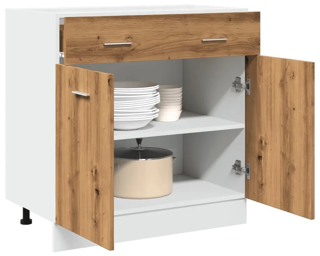 Ντουλάπι με Συρτάρια "Lyon" από Τεχνητό Δρυς 80x46x81,5 εκ. από Τεχνητό Ξύλο