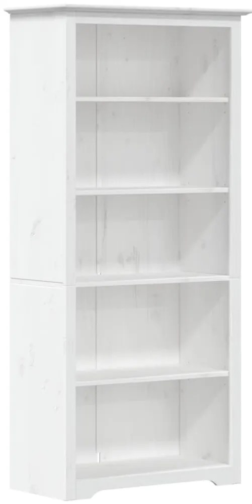 vidaXL Βιβλιοθήκη BODO 5 Επ. Λευκή 82x40x173 εκ. από Μασίφ Ξύλο Πεύκου