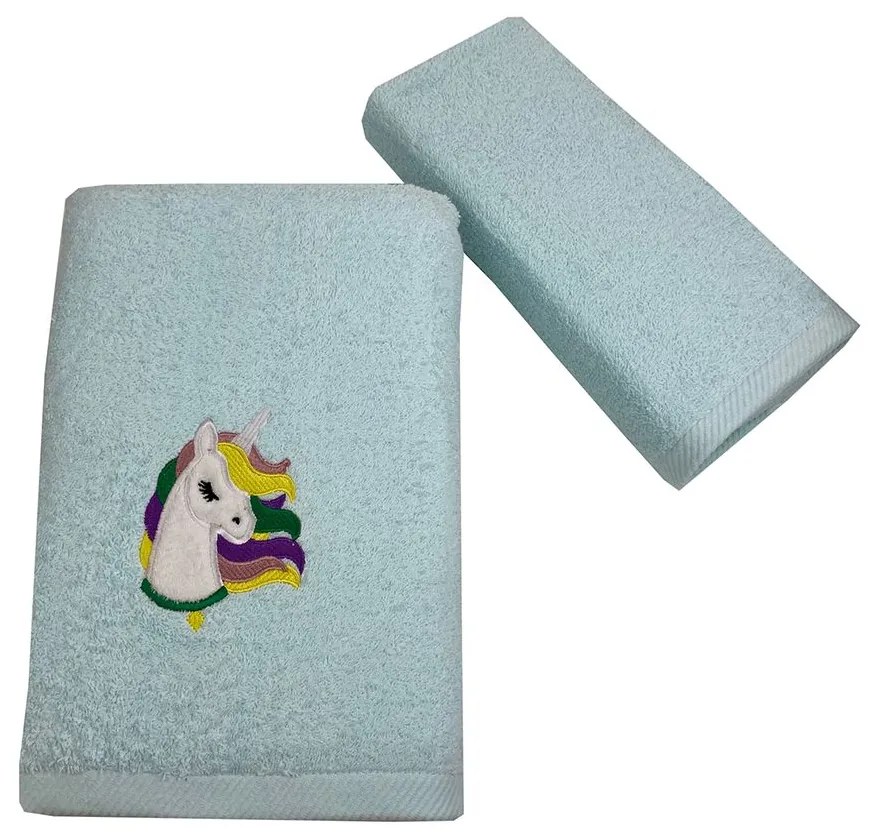 Πετσέτες Παιδικές Magic Unicorn (Σετ 2τμχ) Multi Astron Towels Set 65x135cm 100% Βαμβάκι