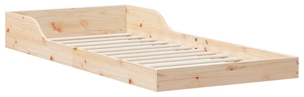 vidaXL Σκελετός Κρεβατιού Καφέ 80 x 200 cm Μασίφ ξύλο πεύκου