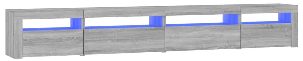 vidaXL Έπιπλο Τηλεόρασης με LED Γκρι Sonoma 270x35x40 εκ.