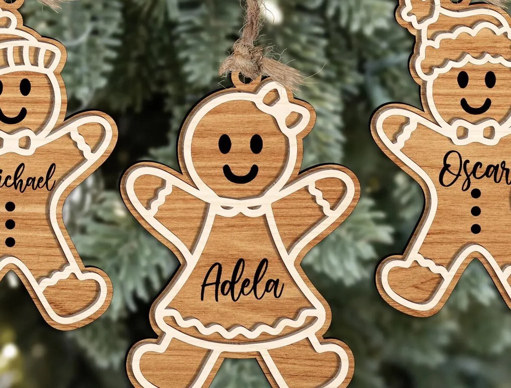 Σετ των 3 Intra απο ξύλο plywood 3mm-4mm πάχος Χριστουγεννιάτικο Στολίδι Glowforge Δίασταση 8x8 cm INTRAFABR-111373630