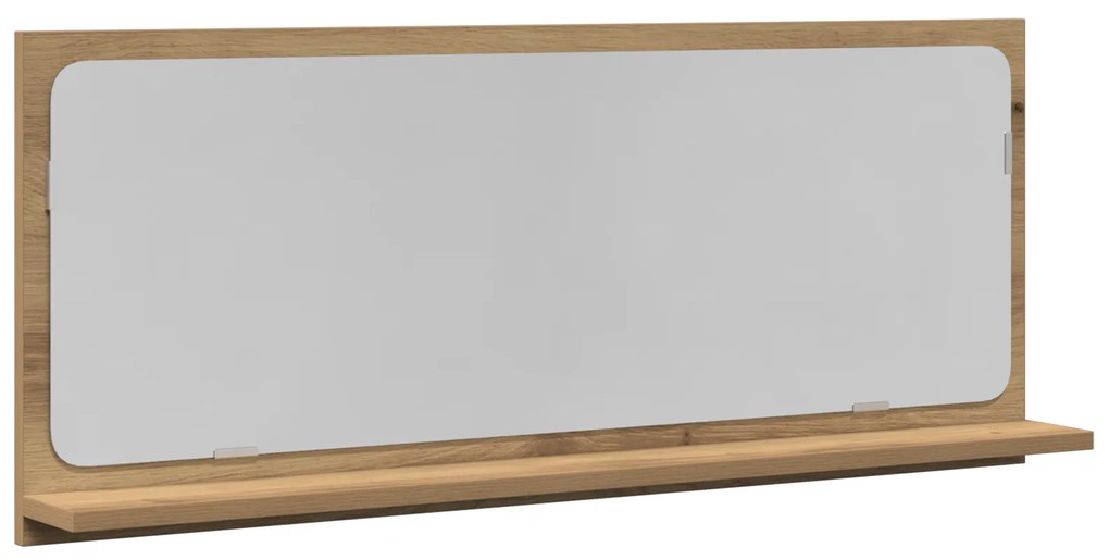 vidaXL Καθρέφτης μπάνιου  Artisian Oak 90x10,5x37 εκ. Φτιαγμένος από επεξεργασμένο ξύλο