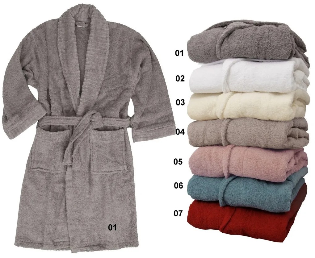 Μπουρνούζι Σμόκιν με Γιακά ANNA RISKA SPA 4 Linen