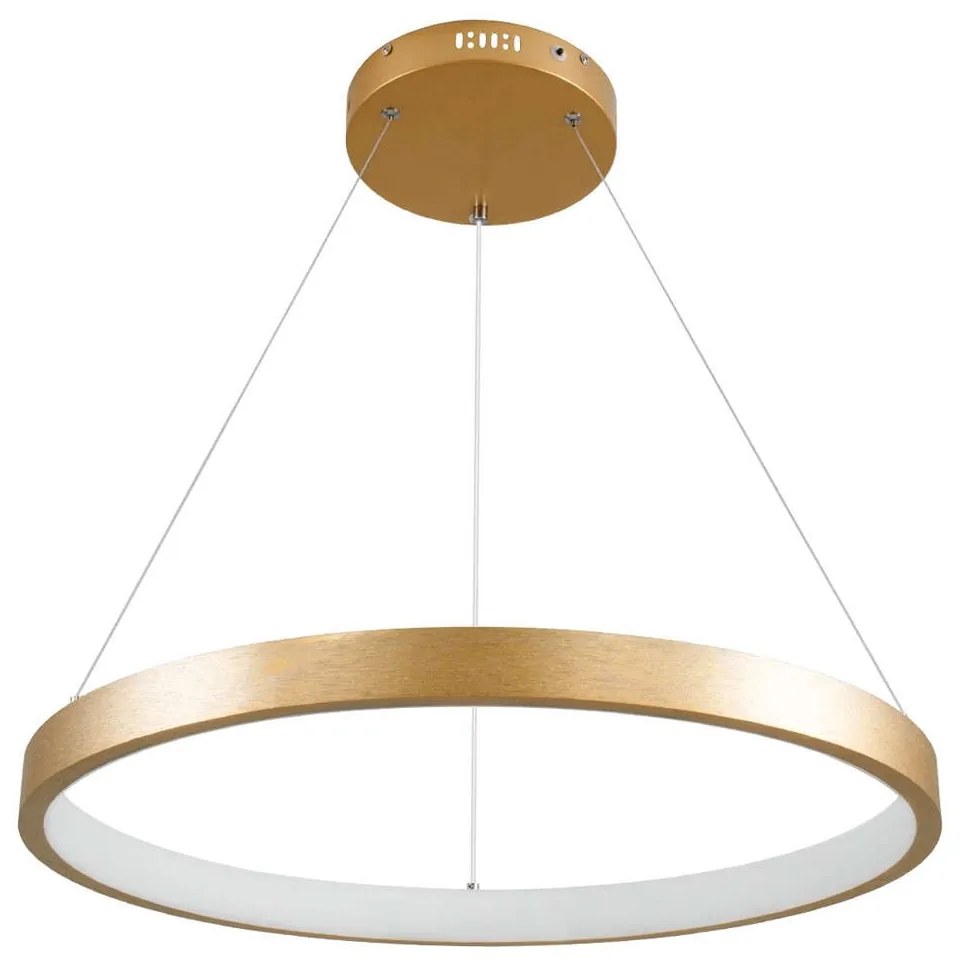 Φωτιστικό Οροφής Nemesis 61160 Led 45W Φ60cm Gold Matt GloboStar Μέταλλο