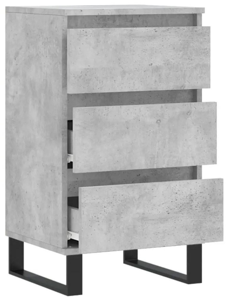 vidaXL Συρταριέρα Γκρι Σκυροδ. 40 x 35 x 70 εκ. από Επεξεργασμένο Ξύλο